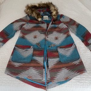 Bb Dakota women’s Aztec/ Tribal print coat